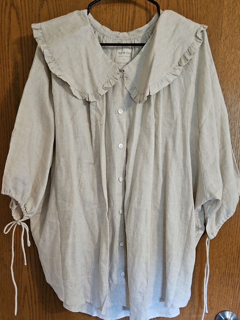 Avy & Co LILIANNE - NATURAL Linen Blouse